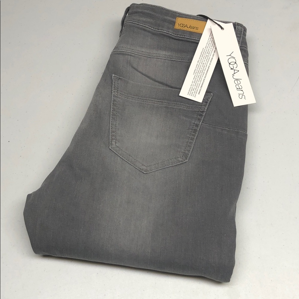 NWT YOGA GRAY HIGH-RISE SKINNY JEANS 28x29 ⭐️